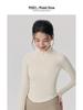 Ladies' Slim-Fit Long Sleeve Yoga Top: Stand Collar, Half Zip, Perfect for Autumn/Winter Pilates & Fitness.