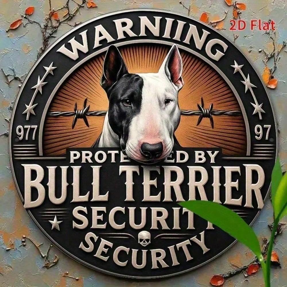 2D Iron Rottweiler Bull Terrier Wall Sign Farmhouse Man Cave Garage Art Decor
