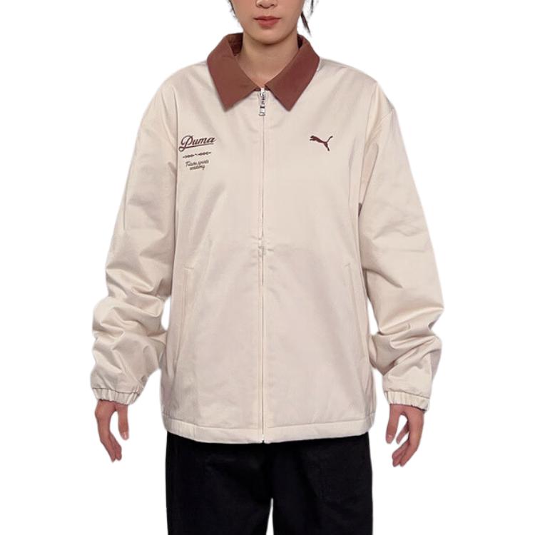 PUMA Puffer Jackets Unisex Ecru Lapel Moderate 635723-87 L