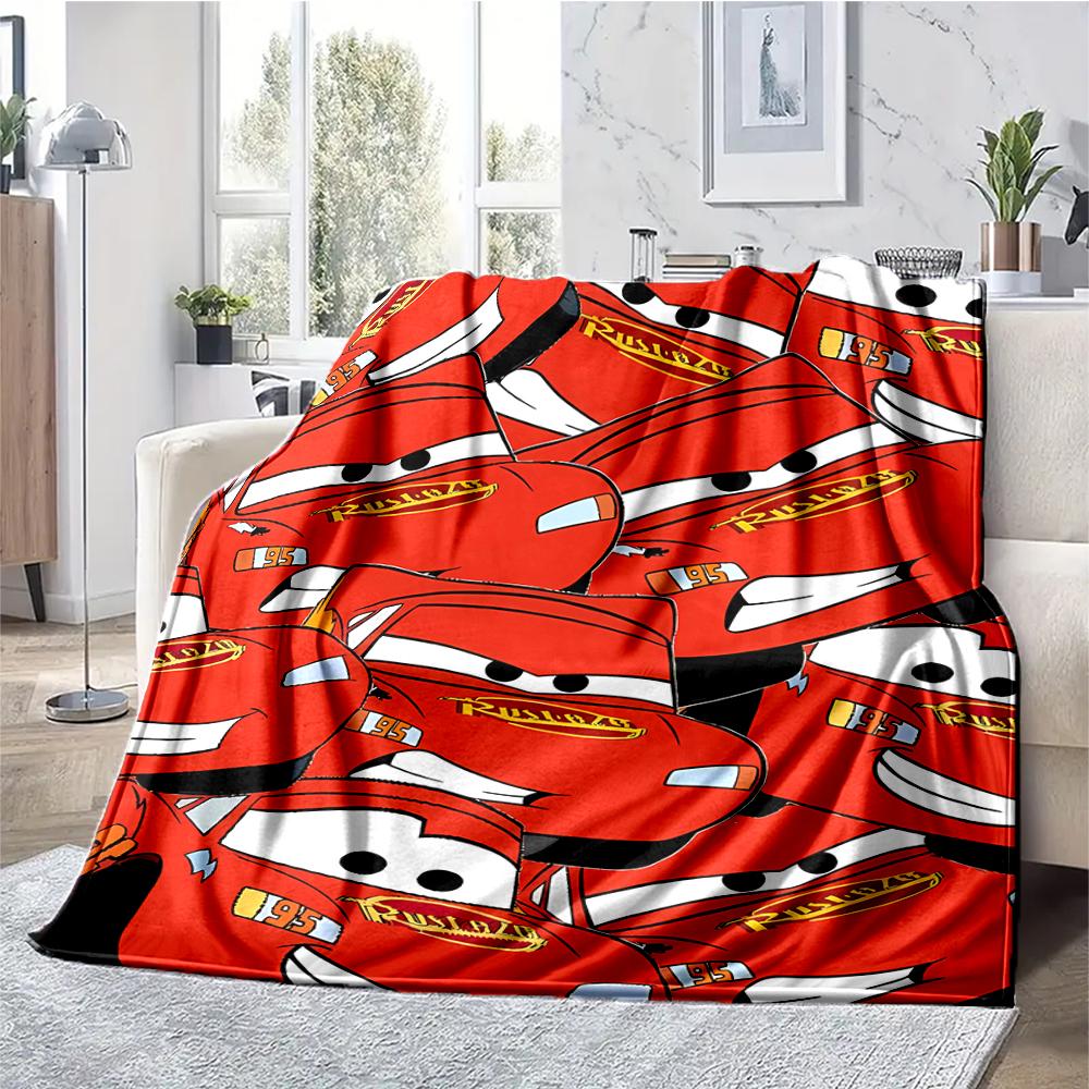 Cars Theme Printed Blanket - Perfect for Couch, Bed, Travel & Outdoor Use | Machine Washable, Cozy & Durable.