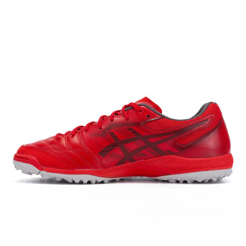 Asics Destaque K FF Kangaroo Leather TF (Rubber Studs) Durable Breathable Soccer Shoes Men Soccer Shoes Red 1111A218-600