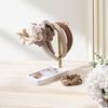 Contemporary Headband Display Stand Wooden Base Scrunchie Holder Space Saving Hair Accessories Organiser for Bedroom