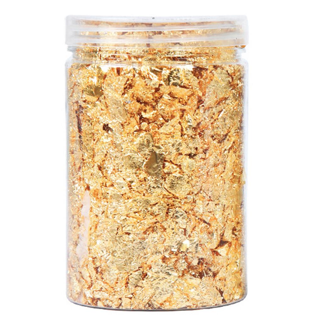 Gold Foil Leaf Festival Cake Dessert Pastry Candy Flakes Bakery Bar Food Dishes Tea Drink Decoration DIY Craft