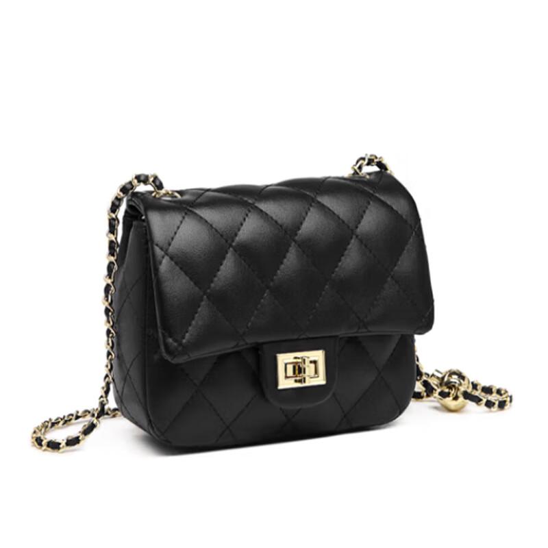 TJ Harren French Style Diamond Lattice Chain Shoulder Bag Medium