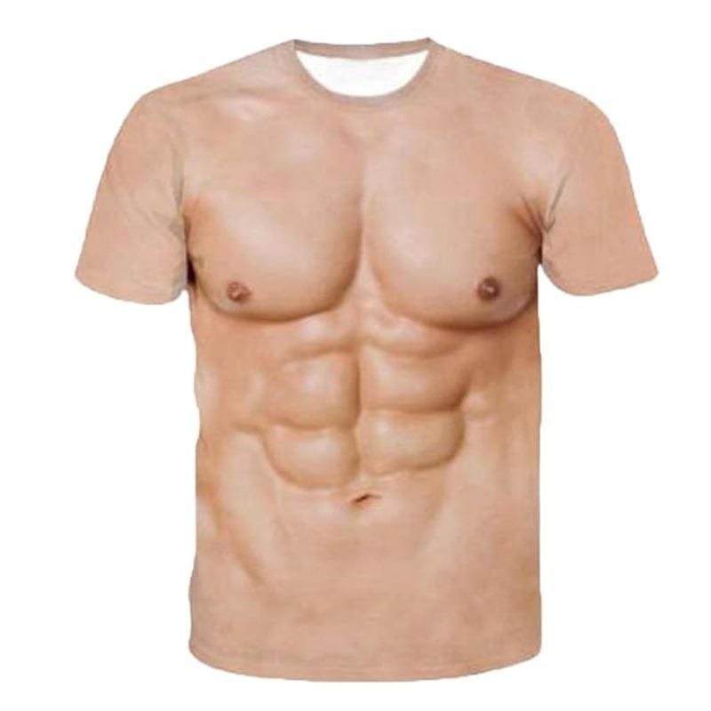 3D Print Funny Muscle Graphic T Shirt for Men Women Short Sleeve Ugly Tee Shirts Clothes Mens Novelty Party Cosplay Tshirts