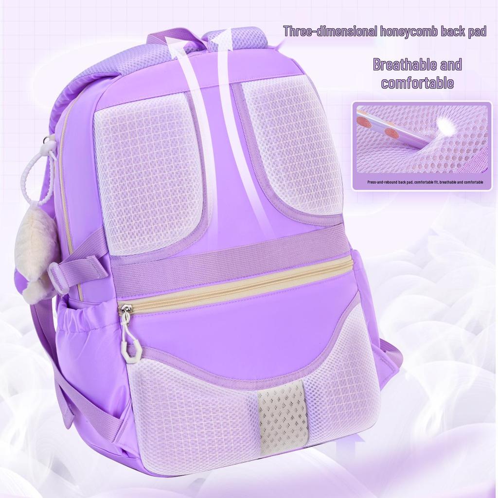 2025 Model Spine-Protecting Waterproof Backpack for Grades 3-6 – Expandable, Lightweight, Double Shoulder Design for Boys