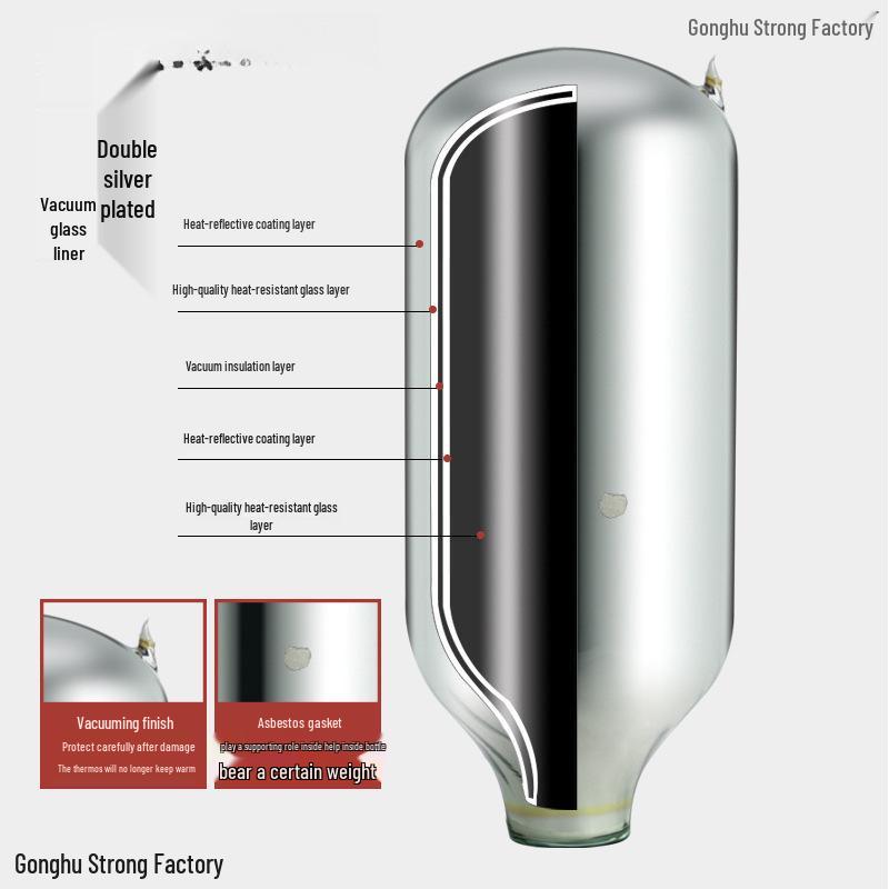 Stainless Steel Large Capacity Teapot Kettle and Thermos for Dormitory Use