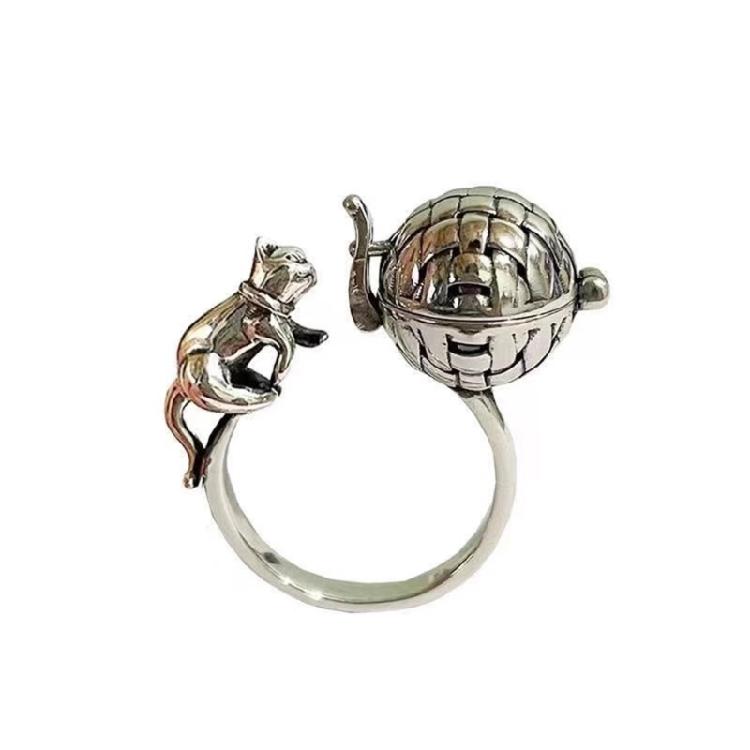 

Exquisite Aromatherapy Pendant Rings Accessory Vintage Finger Rings Charm 1