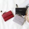 2024 Korean Style Women's RFID Anti-Theft Solid Short Wallet