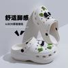 Summer Hole Shoes Bag Head Women's Home Light Slippers Can Wear Soft-soled Slippers Non-slip Bathroom Bath Slippers Men