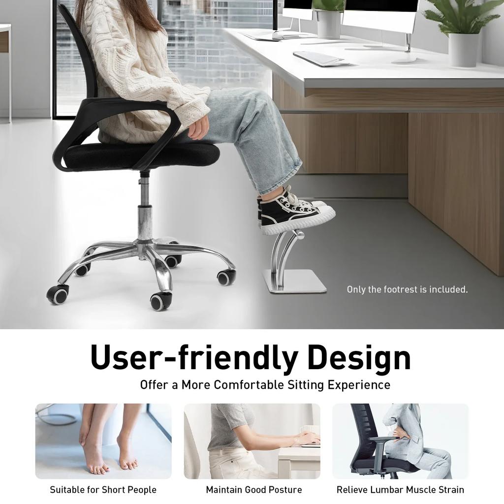 Barber Shop Stainless Steel Pedals, Barber Chair Floor Pedals Thickened Chassis, Removable Tripod Hair Chair Accessories