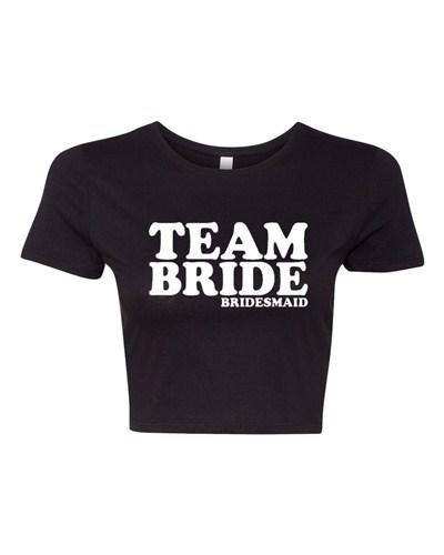 Crop Top Ladies Team Bride Bridesmaid Wedding Groom Funny Humor T-Shirt Tee Unisex T-Shirt XL