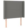 Maison Exclusive - Tête de lit avec oreilles Gris foncé 83x16x118/128 cm Tissu