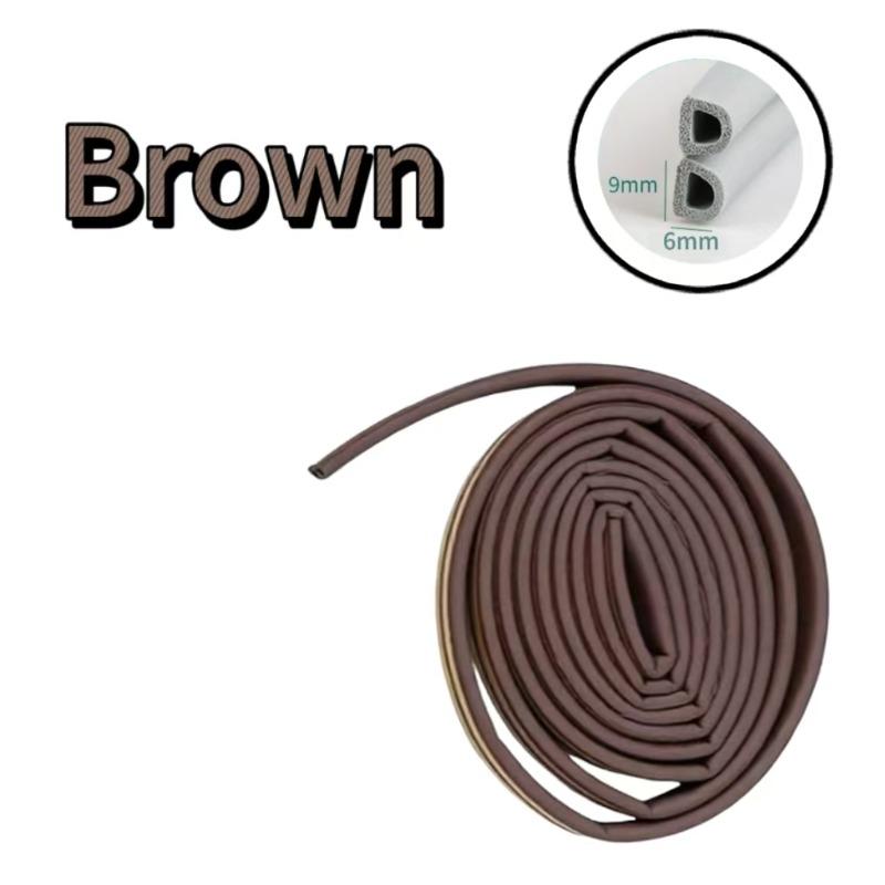 5/10m Door Insulation Seal Strip Tape Self-adhesive Acoustic Rubber Foam Weather strip Window Sound Draft Stopper Weather Strips