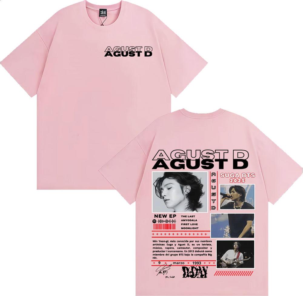 Sänger Agust D Musikalbum Tour 2025 Grafik T-Shirts Unisex Damen Kpop Mode Vintage Popmusik T-Shirt Übergroß Lässige T-Shirts