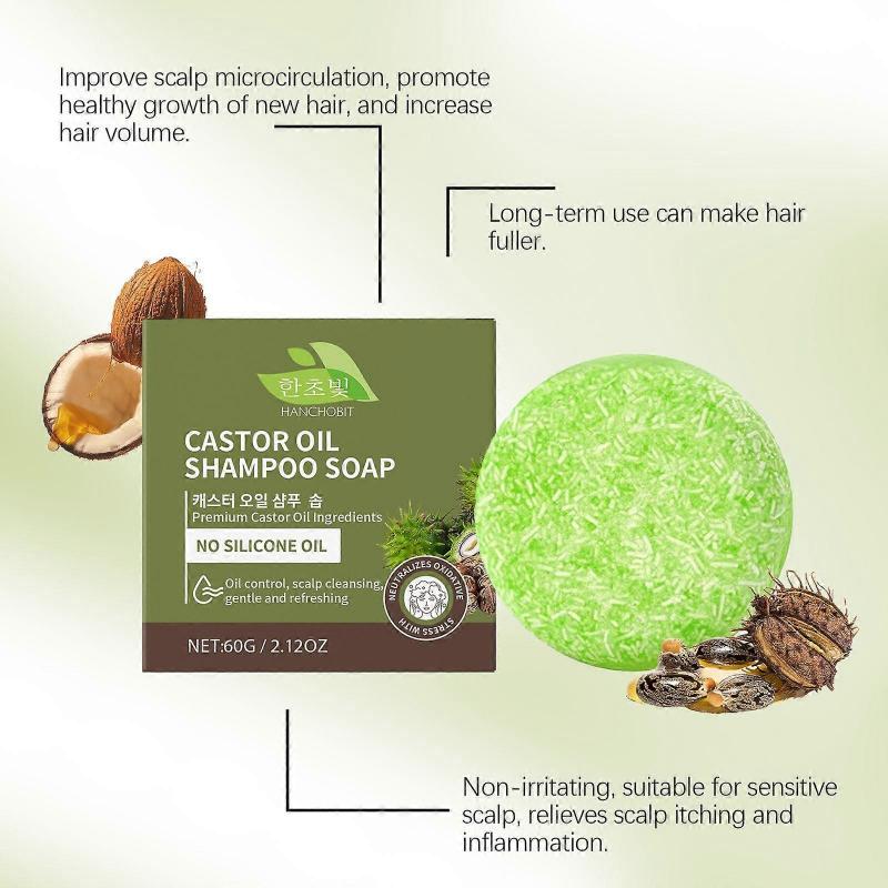 Castor Oil Shampoo Castor Oil Hair Care Soap Gently Cleansing and Nourishing Hair