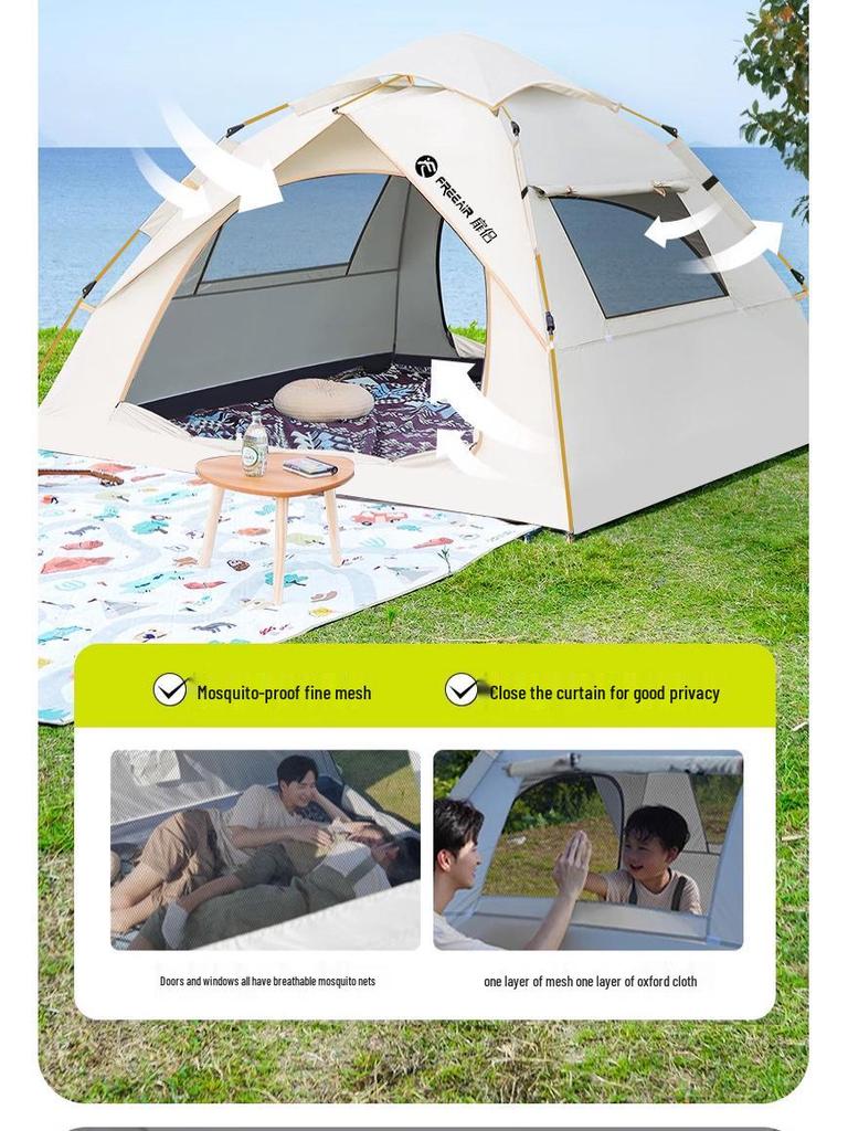 Automatisches Outdoor-Campingzelt: Insektensicher und Sonnenschutz