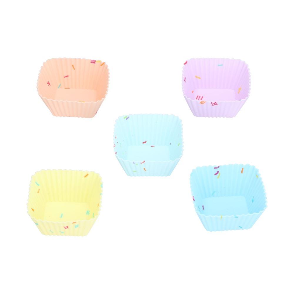 20pcs Food Grade Non-Stick Baking Molds Silicone Material Silicone Muffin Mold Home Baking Square