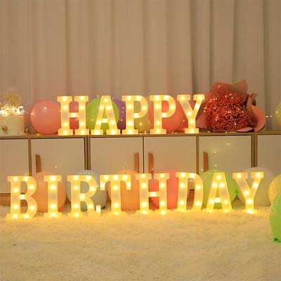 LED English Letter String Lights for Weddings, Proposals, and Birthdays