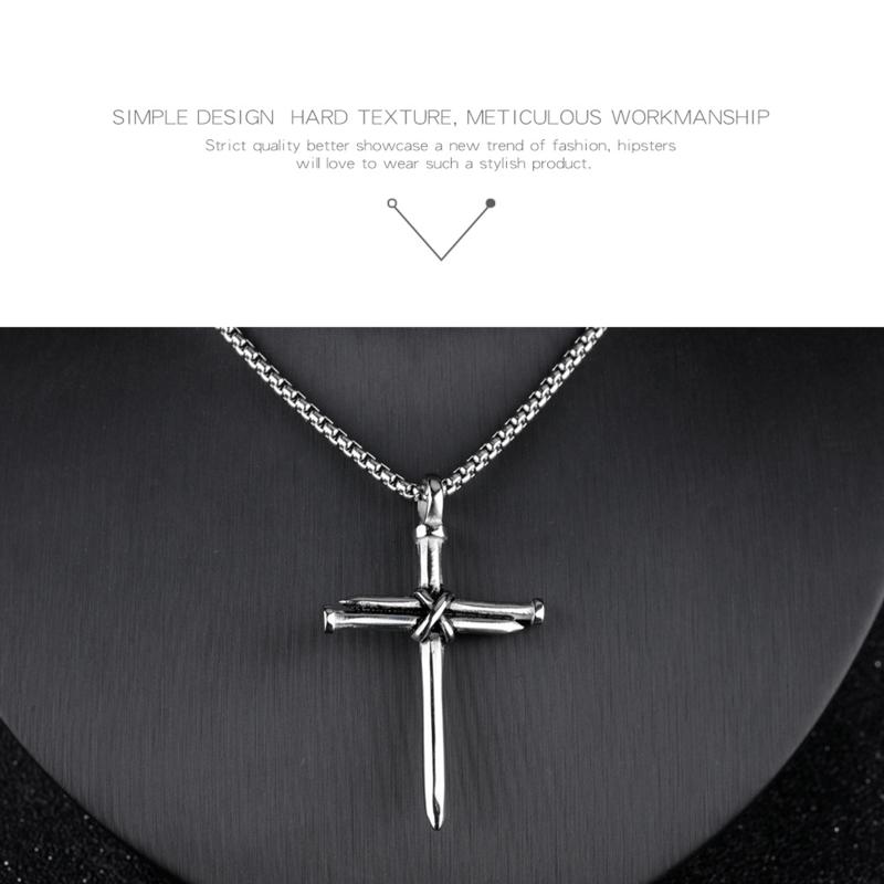 Stahlnagel für Cross Männer Frauen Anhänger Punk Stil Persönlichkeit Halsket
