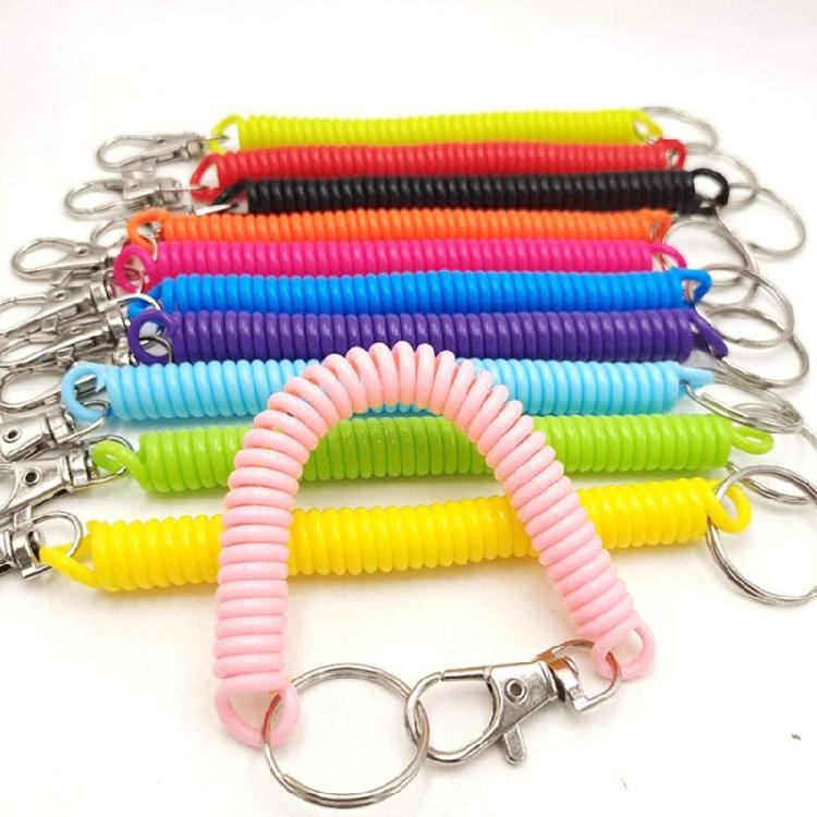 Portable Coil Springs Keychain Handmade Bag Ornament Gym Key Holder Hanging Ornament Suitable for Party Everyday Use