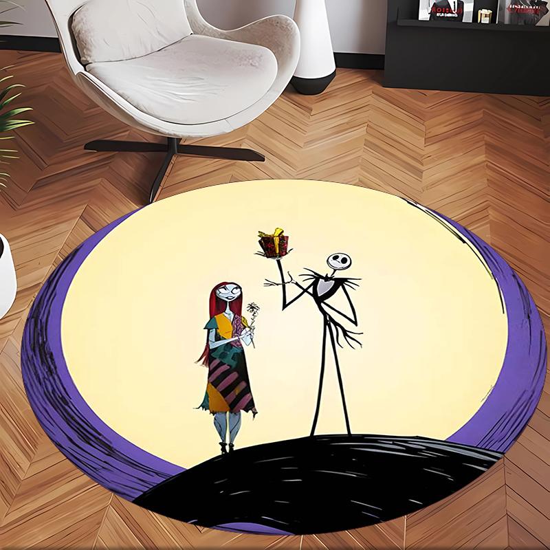 L'incubo prima di Natale (28) Tappeto Rotondo per Ufficio Tappeto Decorativo per Pavimento per Ufficio Camera da Letto Soggiorno e Spazio Domestico