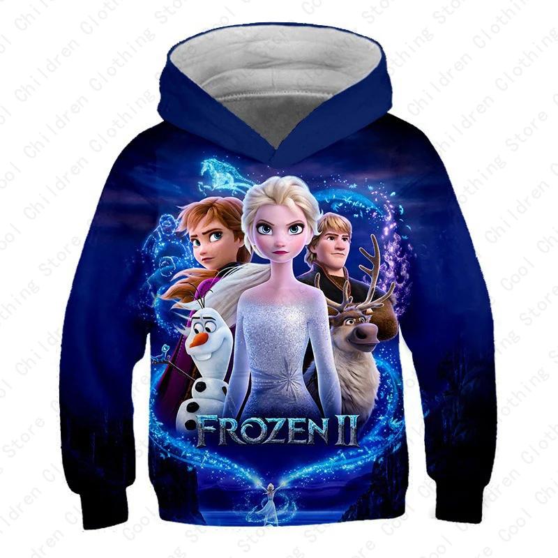 MINISO, Disney, Girl, Frozen, Sweatshirt, Anna, Elsa, Long Sleeve, Pullover, Autumn, Hoodie