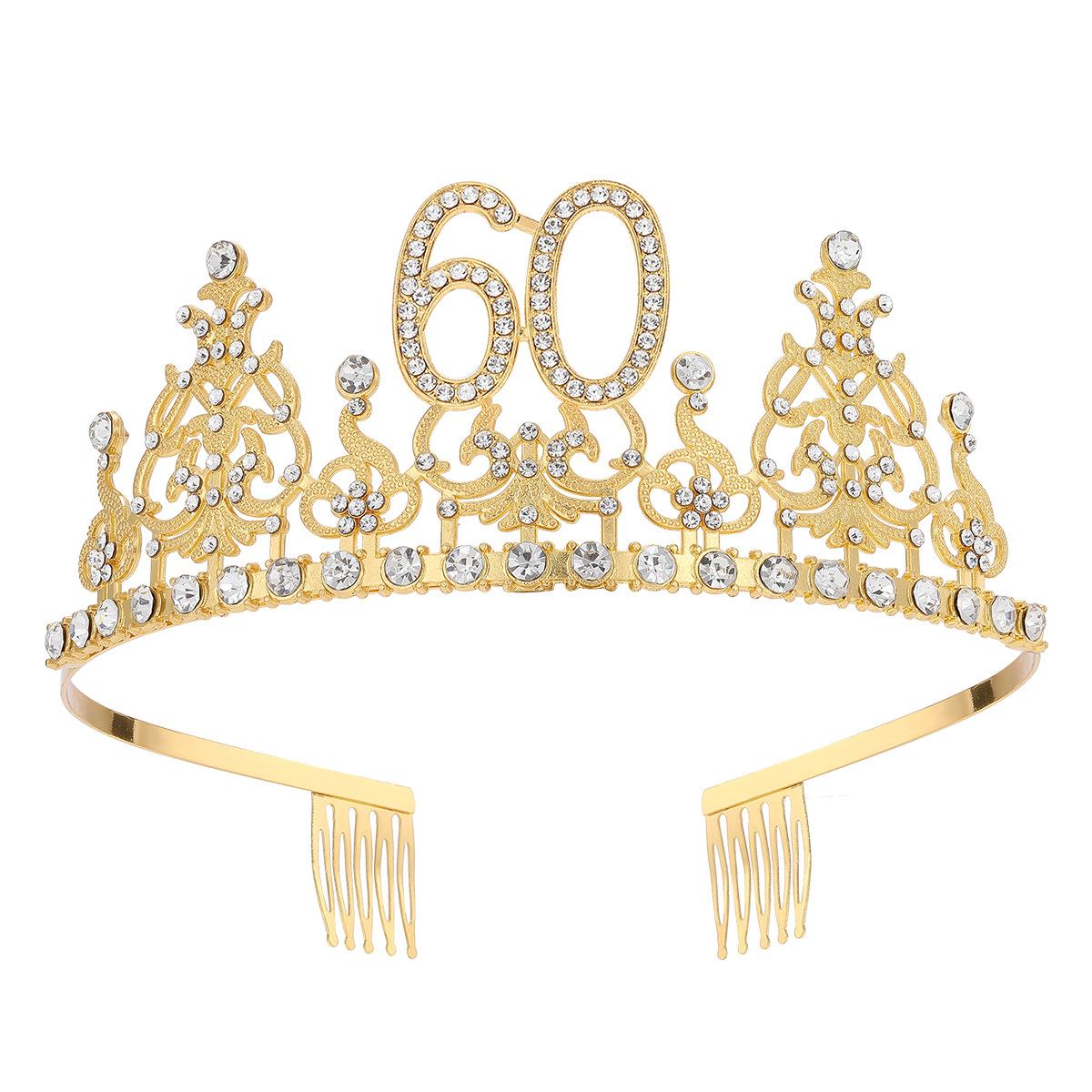 

Модна сплавна цифрова корона з діамантовою діадемою 18-річчя з перлинним сплавом на голову