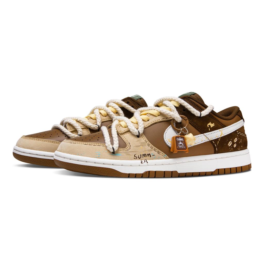 Nike Scarpe da Skateboard Dunk Butter Latte Resistenti all'Abrasione Resistenti all'Abrasione Basse Unisex Bianco Marrone HV1794-211(Team864-)