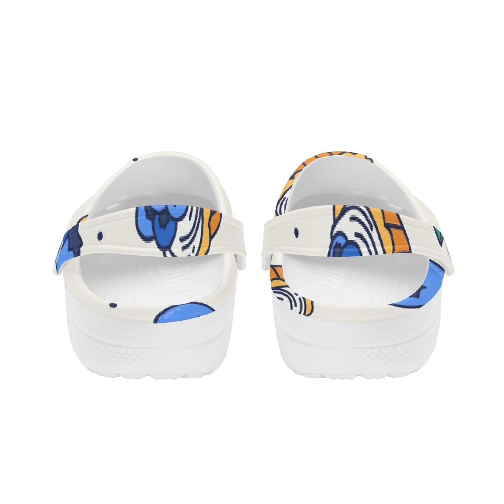 Allover Printed EVA Clogs for Women Men Soft Sole Lightweight Slip On Casual Footwear Soft Sole Summer Sandals Casual Daily Wear