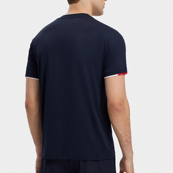 FILA Ss23 Tennis Sport Crew Neck Short Sleeve T-Shirt Men Tops Dark-Blue A11M323104FNV