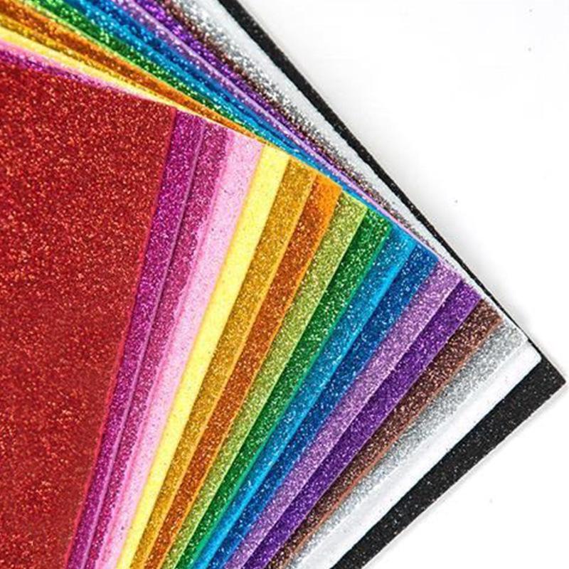Glitter Self-Adhesive Foam Craft Paper for Kids