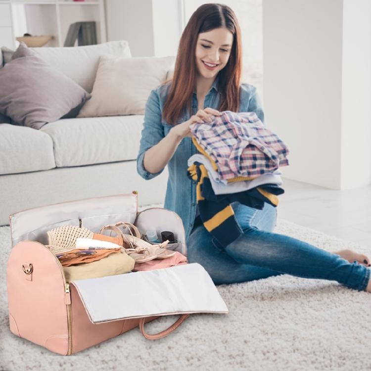 Suit Storage Bag Travel Women PU Folding Travel Bag Large Capacity Hand Luggage