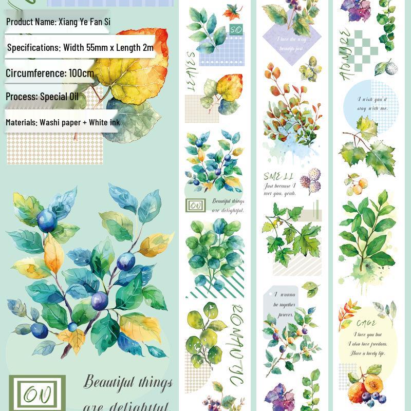 

Donghong Floral Scenery Washi Tape: Salt-Themed PET Tape for DIY Collage & Planners