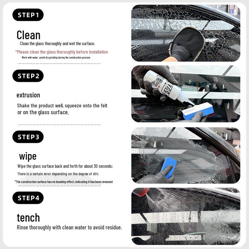 A14 Car Glass Cleaner: Cerium Oxide Paste Removes Water Spots, Coatings, Scratches; Polishes Windows.