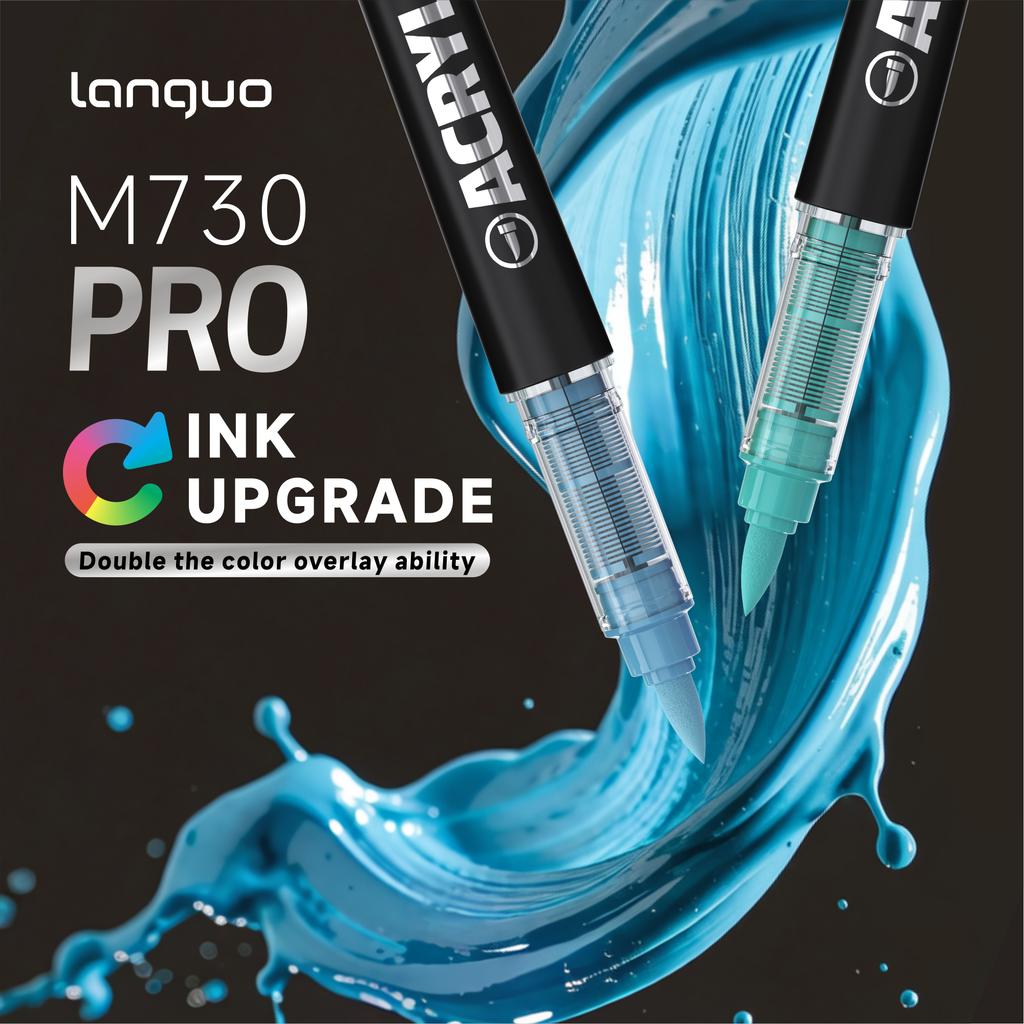 LANGUO 192Colors Direct Liquid Acrylic Marker Pens Set with Protable Bag Stackable Student DIY Graffiti Drawing Painting Pen PRO