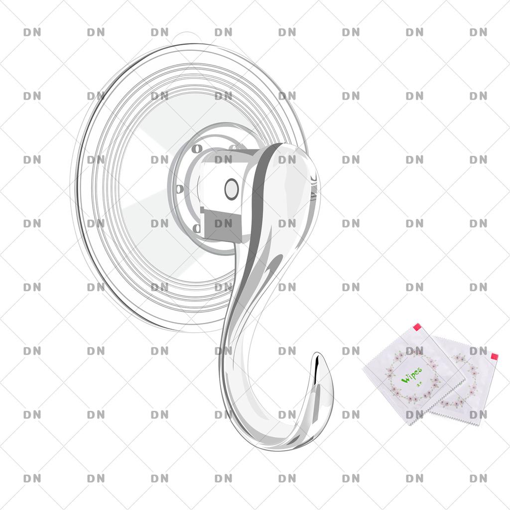 Saughaken kreativ nahtlos Badezimmerhaken stanzfrei transparent Klebehaken Vakuumsaug
