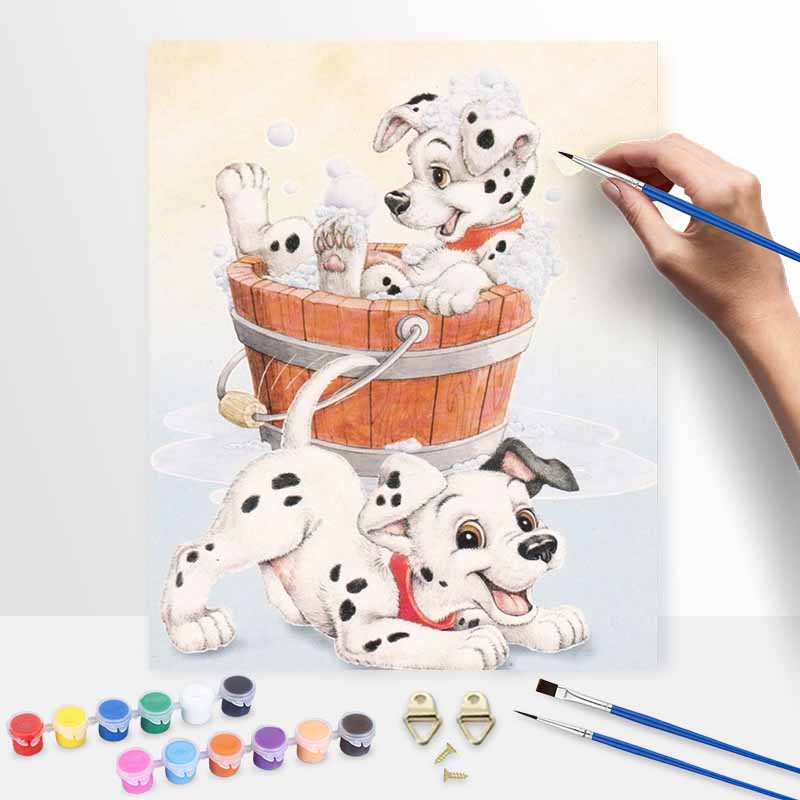 Disney Animation Dalmatian Digital Oil Painting Diy Handpainted Coloring Painting Home Decoration Craft Art Wall Decor Canvas Pictures