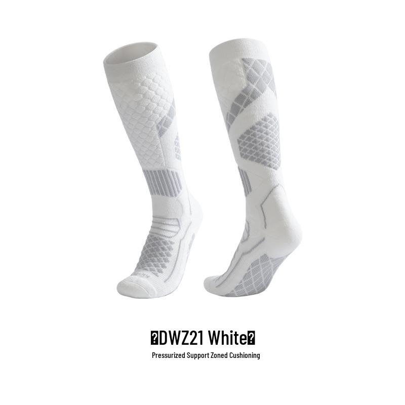 Unisex Winter Wool Ski Socks - Warm, Quick-Dry, Fleece-Lined, High-Top Compression for Outdoor Sports