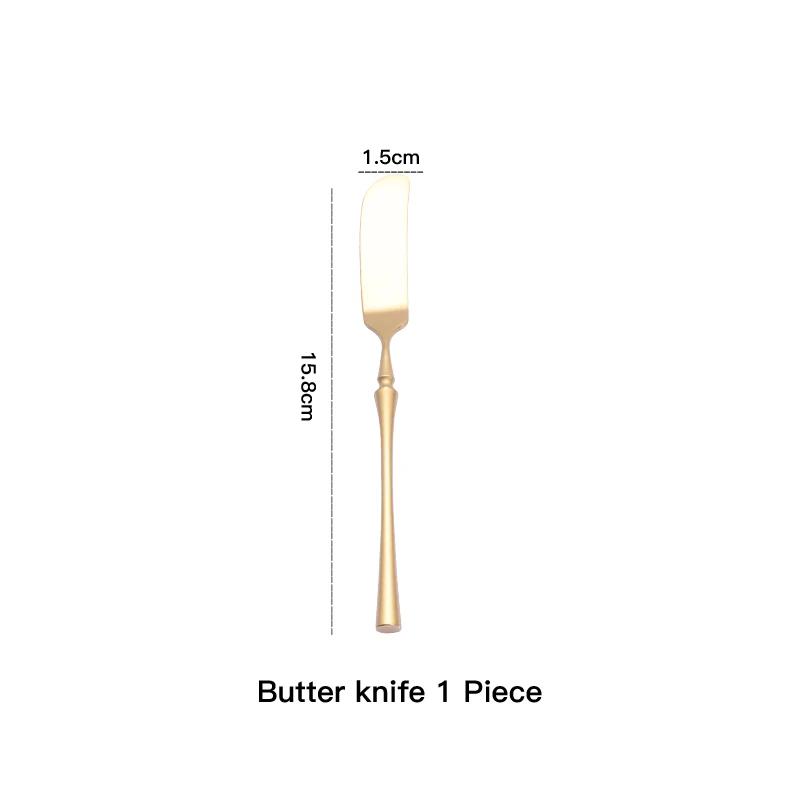 Matte Gold 18/10 Stainless Steel Luxury Cutlery Dinnerware Tableware Knife Spoon Fork Chopsticks Flatware Set Dishwasher Safe