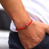 Klasse A 2mm Dünne Schnur Glücksbringer Rotes Armband Herren Edelstahl Strand Nautisch Anker Armband Outdoor Sport Radsport Zubehör