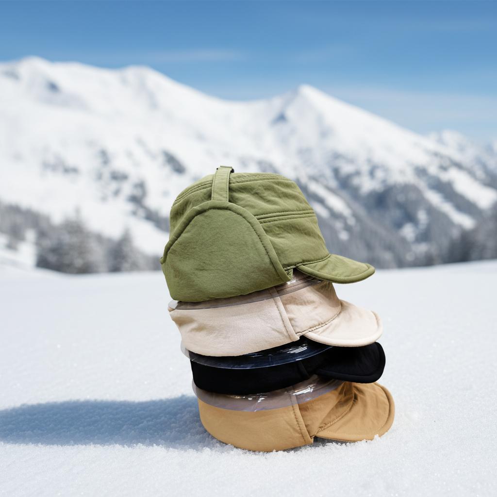 Thermische Ohrenklappen Ski Winddichte Wintermütze Kälteschutz Individuell Anpassbare Mützen für Damen und Herren Outdoor Snowboardkappe