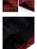 Women's Red Plaid High-Waisted Woolen A-line Skirt - Autumn/Winter 2025 Collection