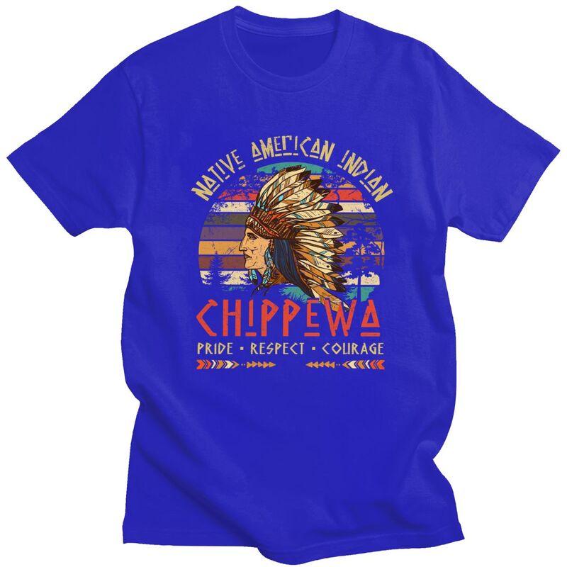 Chippewa Native American Indian Pride Indigenous Tribe T Shirt for Men Tshirt Summer Style Short Sleeve Tee Shirt Clothing
