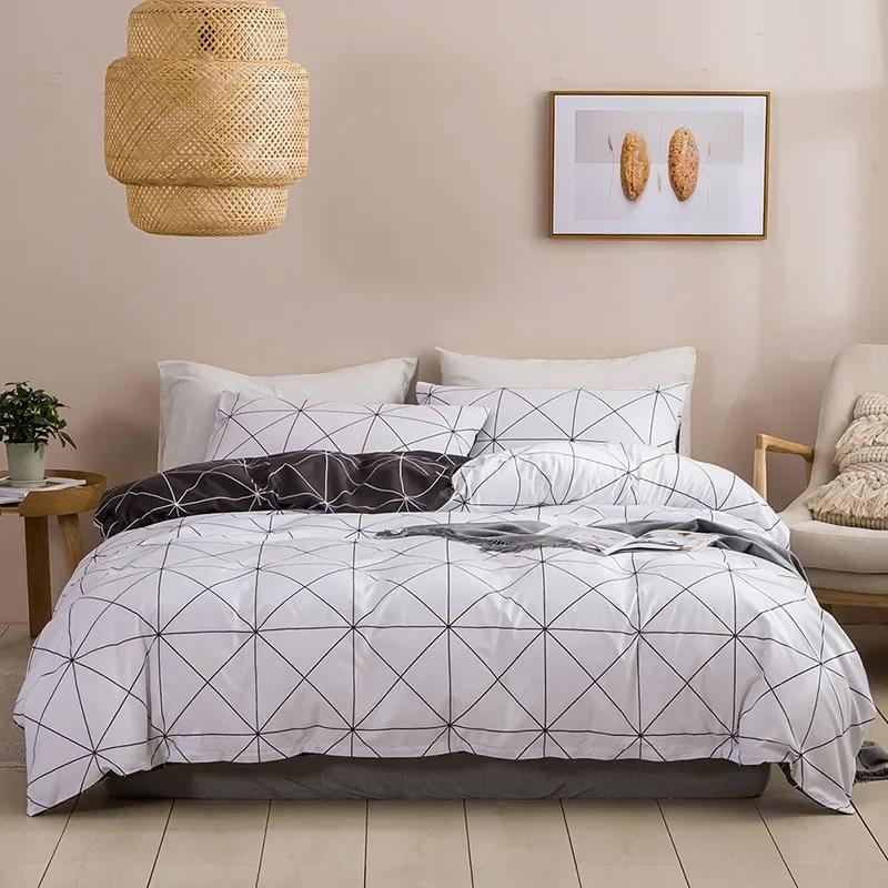 

Geometric Print Queen Bedding Set Soft Comfortable King Size Duvet Cover Set Cheap Durable Single Double quilt cover NO sheet 135x200cm 2 pcs set