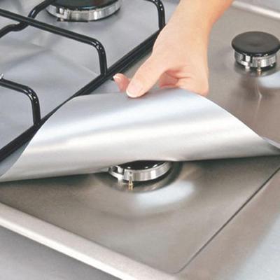 4PCS Reusable Aluminum Foil Gas Stove Cover Clean Perfect Kitchen For Cleaning