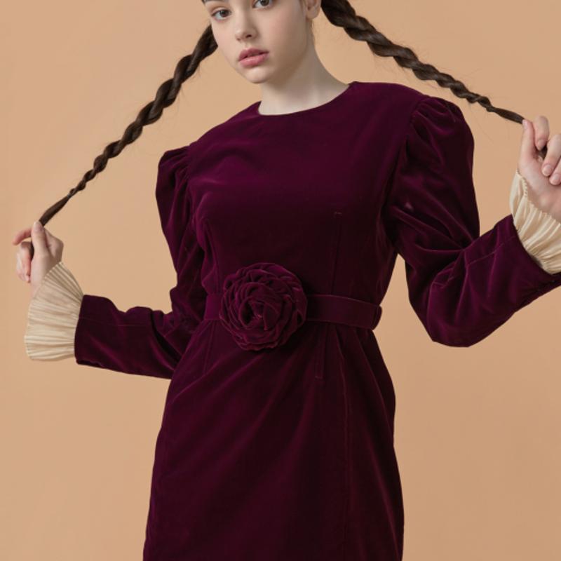 

WOVEMENT Бархатный пояс-корсет Роза Бургунди WBBFAC005BG Burgundy_ONE