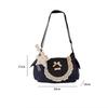 Korean Polka Dot Shoulder Bag Cute Bow Lace Trim Crossbody Bag Nylon Multi-pocket Large Capacity Student Commuter Bag
