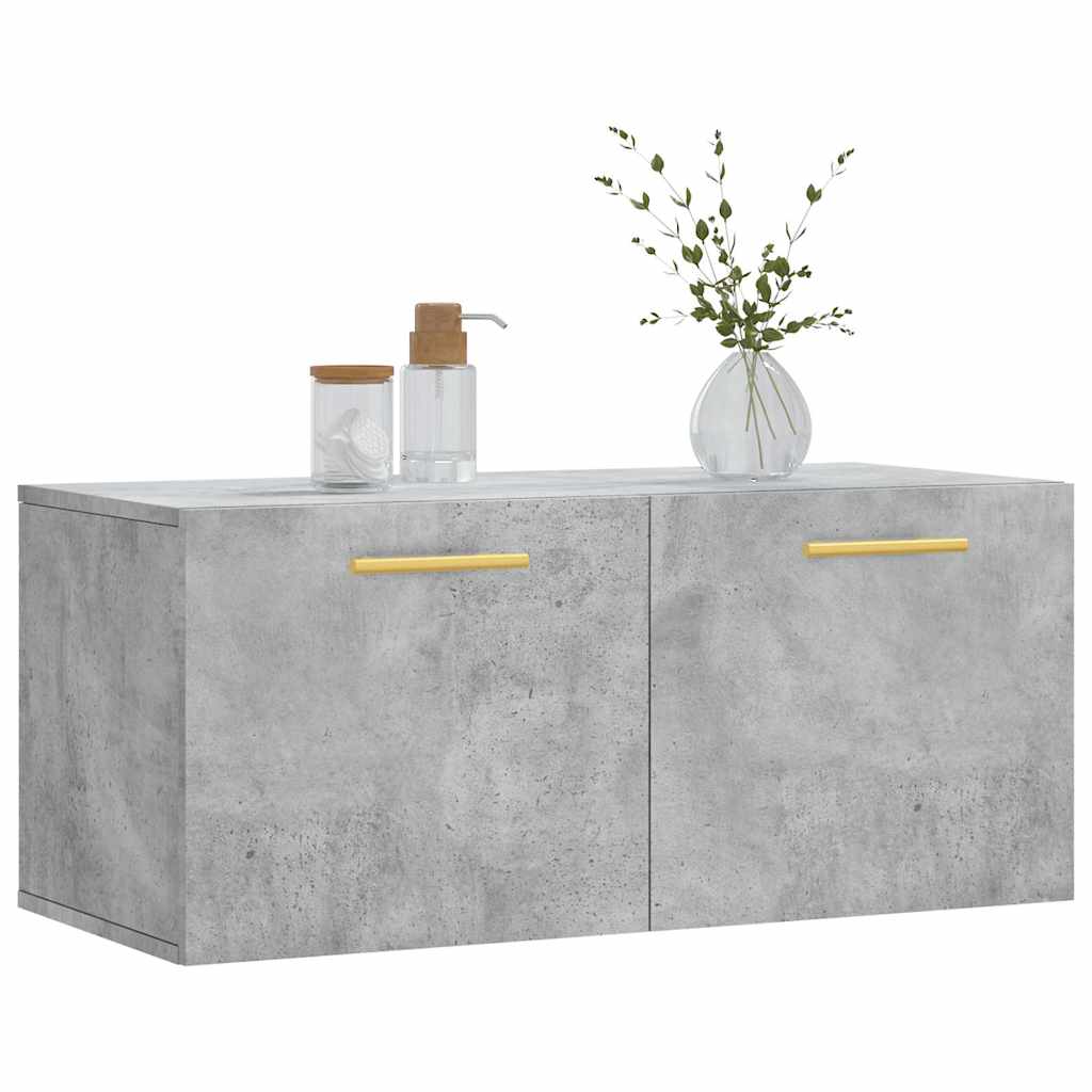 Wall Cabinet Concrete Gray 80 x 36.5 x 35 cm Particleboard