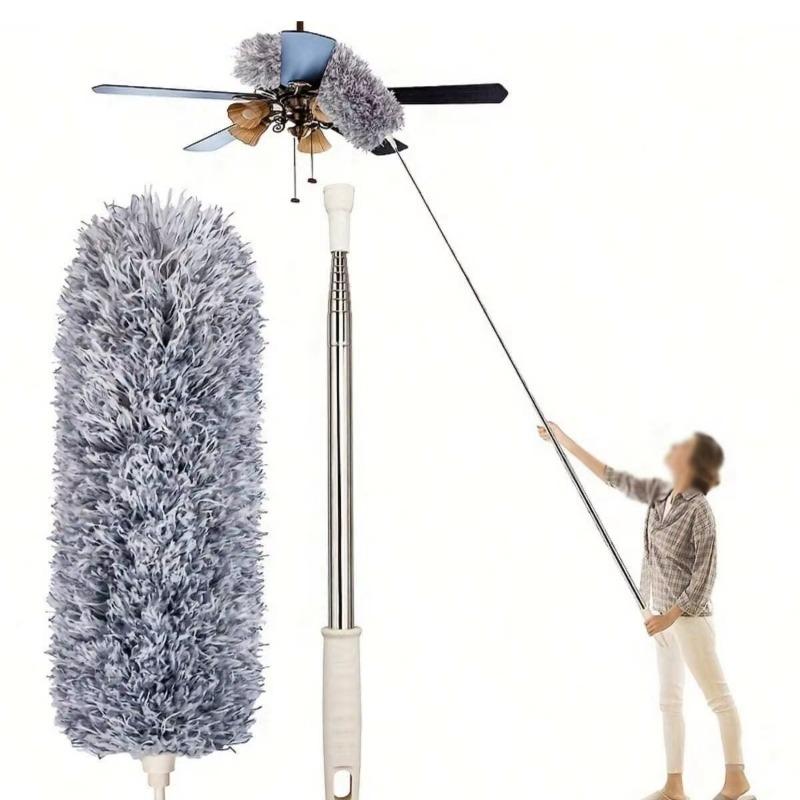 1PC 280CM Microfiber Dust Extendable Curved Ceiling Cleaning Broom Household Electrostatic Precipitator Household Cleaning Tool